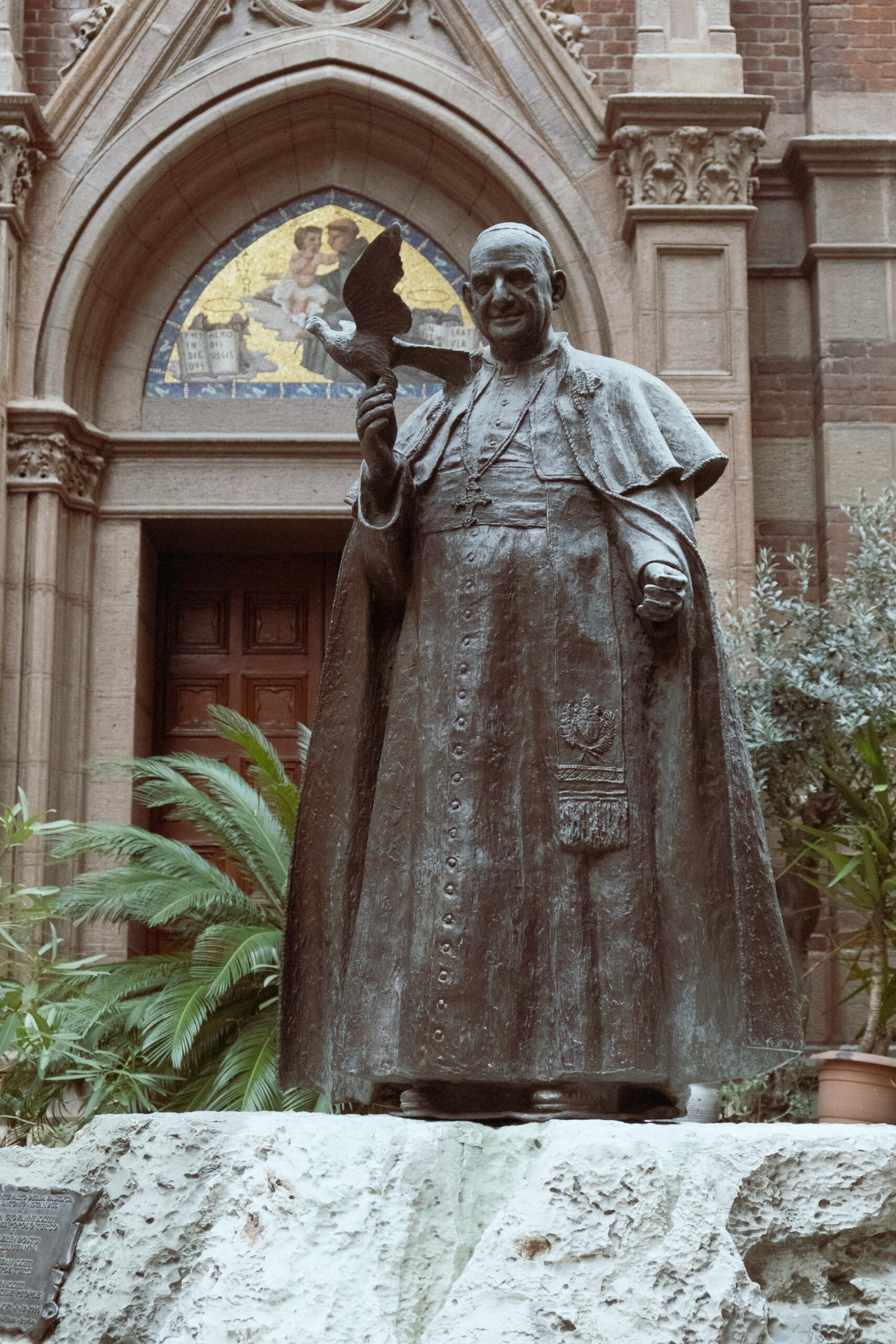 Statue of Ioannes XXIII at St Anthony of Padua Church in Istanbul